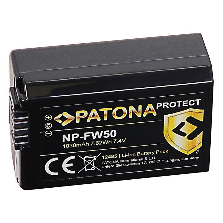 PATONA Sony NP-FW50 Accumulatore per camere (Agli ioni di litio, 1030 mAh)