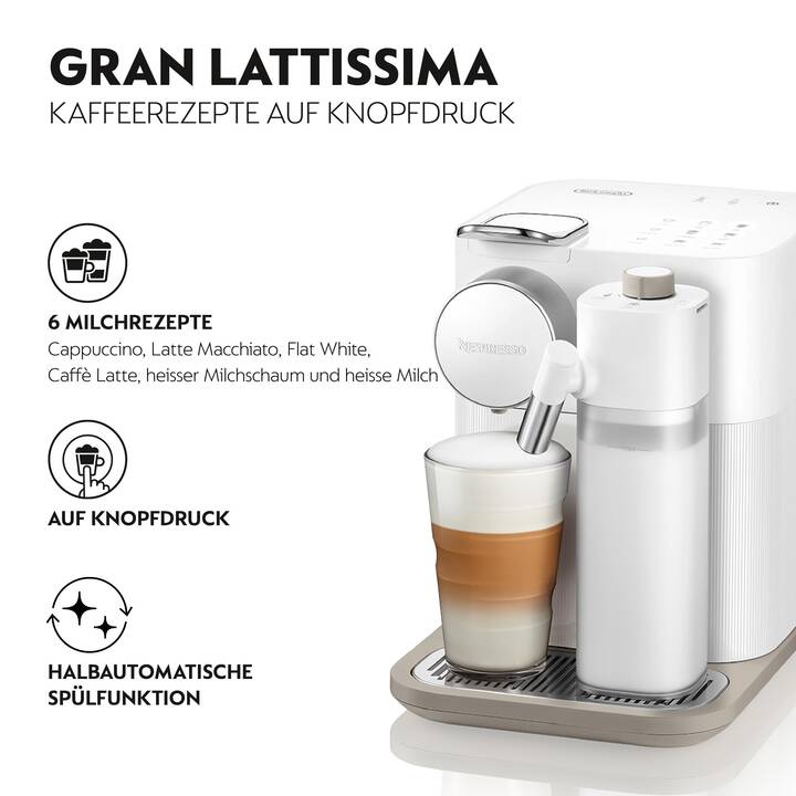 DELONGHI Gran Lattissima EN 640.W (Nespresso, Blanc)