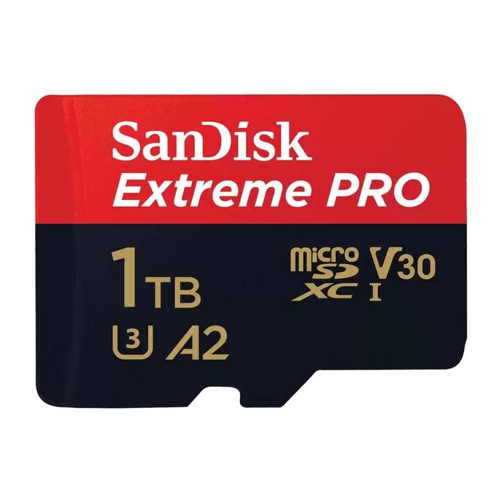 SANDISK MicroSDXC Extreme PRO 1 TB (Class 10, A2, Video Class 30, 200 MB/s)