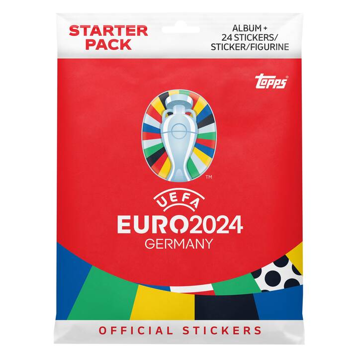 TOPPS UEFA EURO 2024 Stickeralbum + 24 Sticker