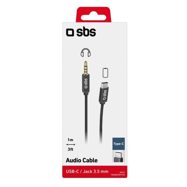 SBS Adattatore (Jack 3.5 mm, USB di tipo C, 1 m)