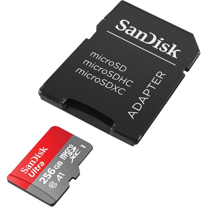 SANDISK MicroSDXC Ultra (Class 10, 256 Go, 150 Mo/s)