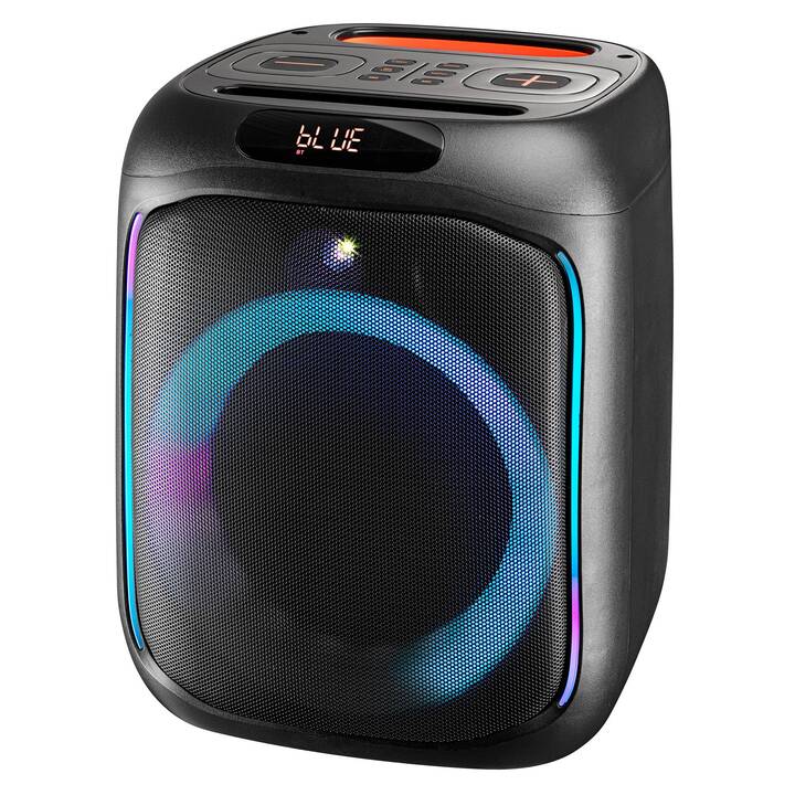 INTERTRONIC Bluetooth-Lautsprecher BLT-85 Partyqube (Schwarz)
