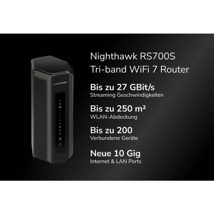 NETGEAR Nighthawk RS700s Tri-Band WiFi 7 Router