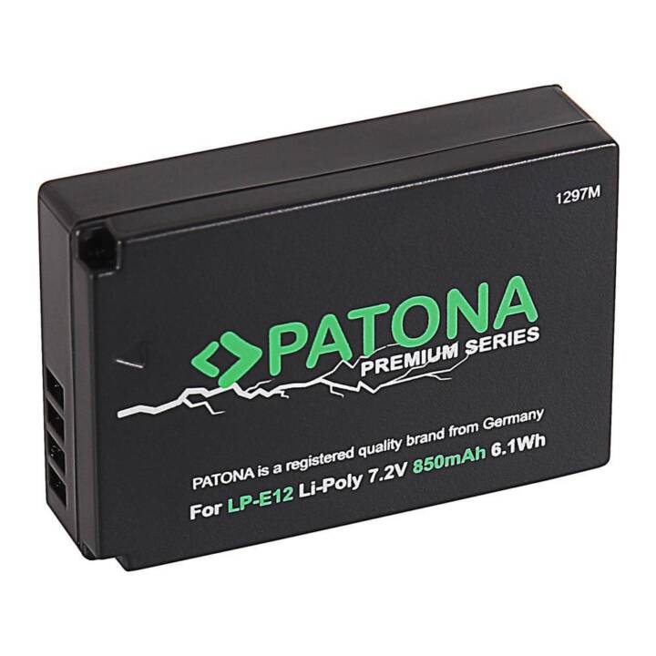 PATONA Canon LP-E12 Accu de caméra (Lithium-Polymère, 850 mAh)