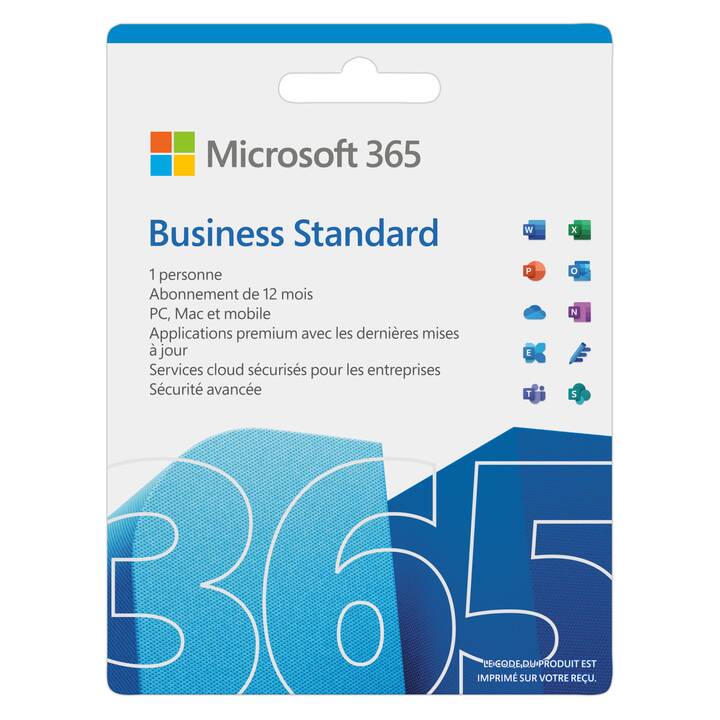 MICROSOFT 365 Business Standard (Licence, 1x, 1 année, Français)