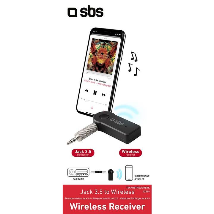 SBS Wireless Receiver Adattatore (Jack 3.5 mm)
