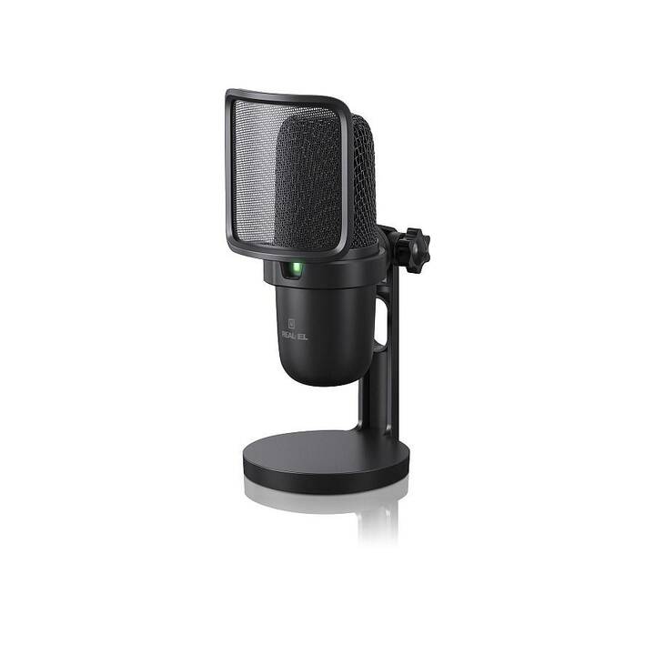 REAL-EL MC-700 Microphone de table (Noir)