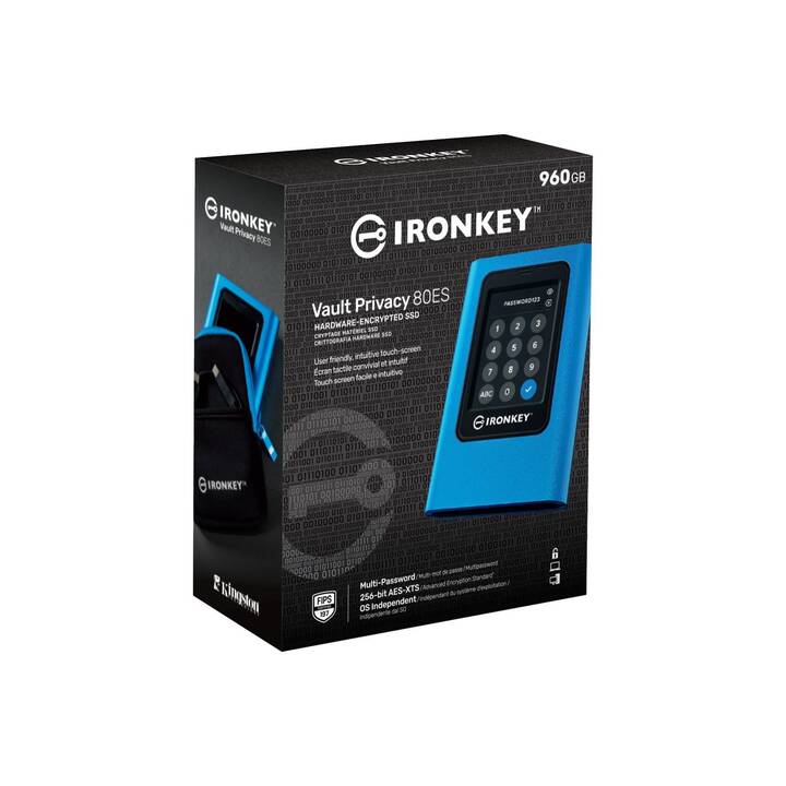 KINGSTON TECHNOLOGY IronKey Vault Privacy 80 (USB Typ-C, 960 GB, Blau)