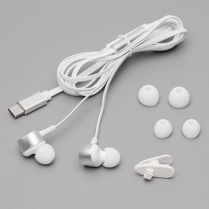 INTERTRONIC Headset stéréo Wirebuds 35 (Blanc)