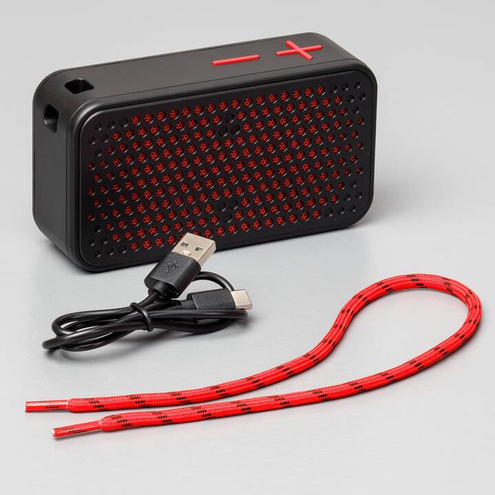 INTERTRONIC Bluetooth-Speaker BLT-80 GO (Nero, Rosso)