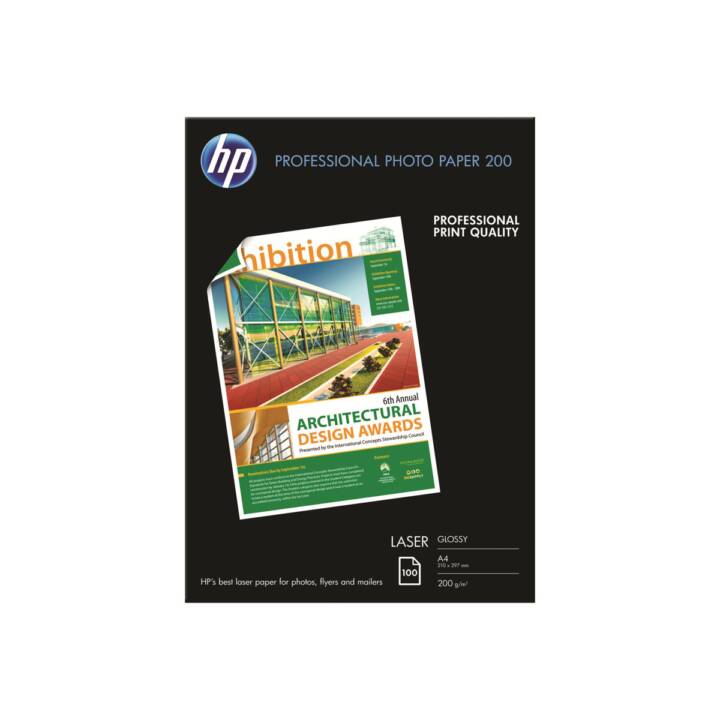 HP Professional Glossy Fotopapier (100 Blatt, A4, 200 g/m2)