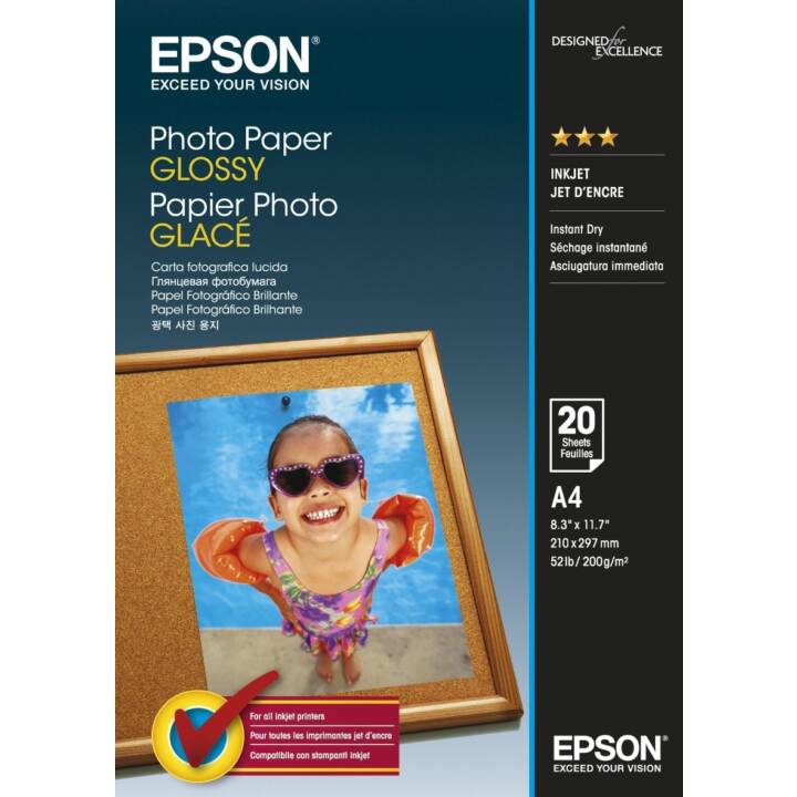 EPSON Fotopapier (20 Blatt, A4, 200 g/m2)