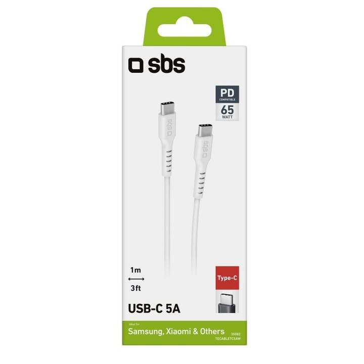 SBS Câble (USB C, USB de type C, 1 m)