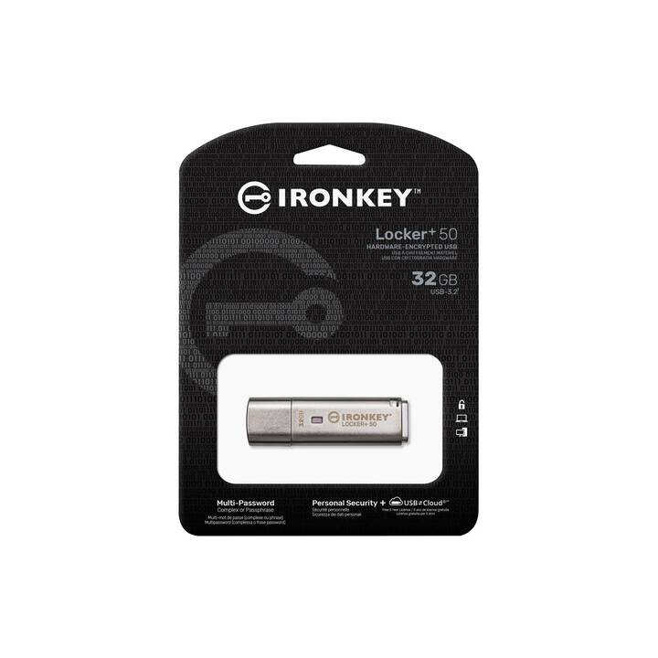 KINGSTON TECHNOLOGY IronKey Locker+ 50 (32 GB, USB 3.0 Typ-A)