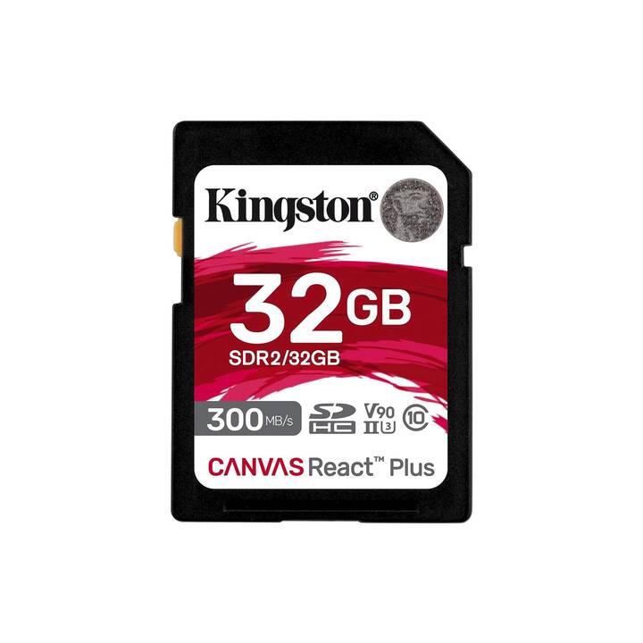 KINGSTON TECHNOLOGY SDHC React Plus (Class 10, UHS-II Class 1, 32 GB, 300 MB/s)