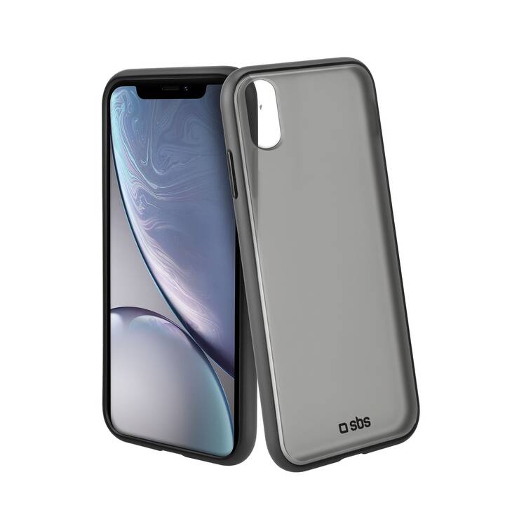 SBS Backcover Hardcover (iPhone XR, Gris)
