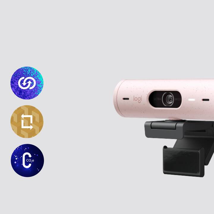 LOGITECH Brio 500 Webcam (4 MP, Rosa)