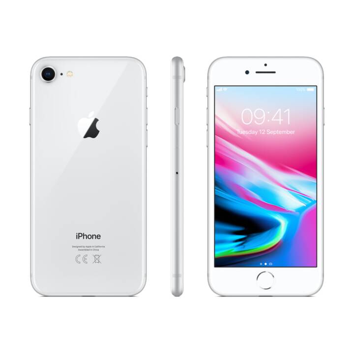 APPLE iPhone 8 (4.7", 64 GB, 12 MP, Silber)