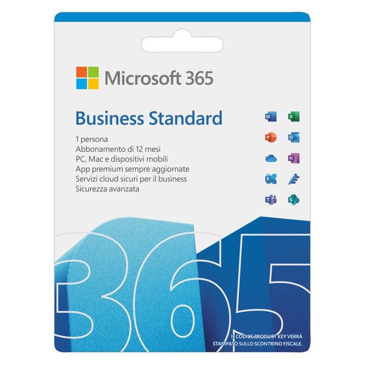 MICROSOFT 365 Business Standard (Abbonamento, 1x, 1 anno, Italiano)