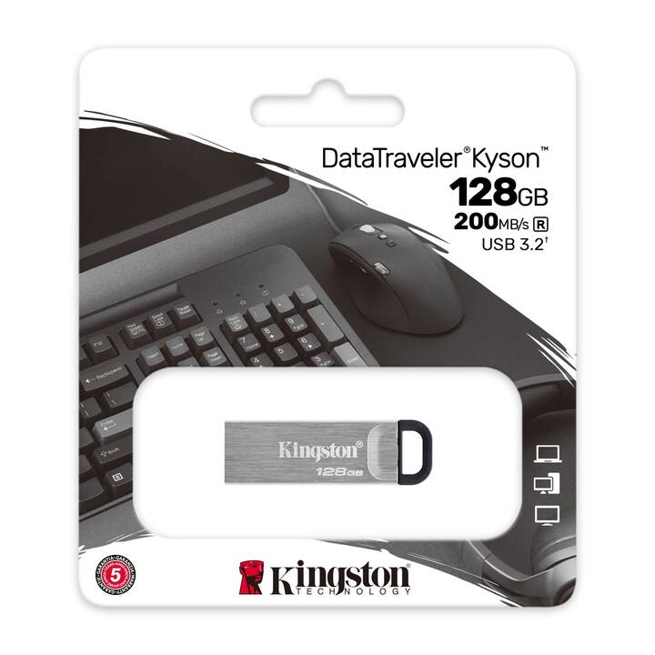 KINGSTON TECHNOLOGY DataTraveler Kyson (128 GB, USB 3.1 de type A)