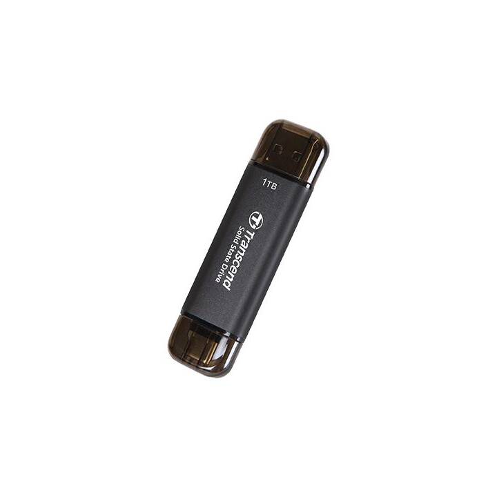 TRANSCEND ESD310C (USB Typ-C, USB Typ-A, 1000 GB, Schwarz)