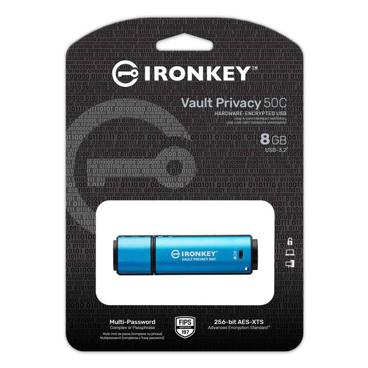 KINGSTON TECHNOLOGY IronKey Vault Privacy 50C (8 GB, USB 3.0 Typ-C)