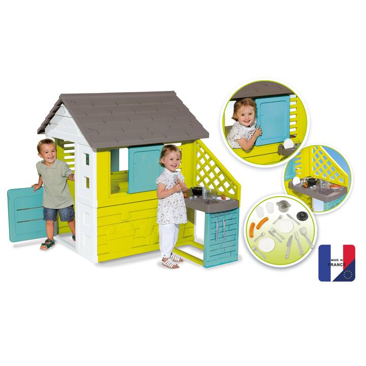 SMOBY INTERACTIVE Pretty Haus mit Sommerküche Spielhaus
