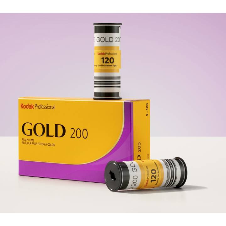 KODAK 120 - Professional Gold 200 - 5x Analogfilm (6 cm)