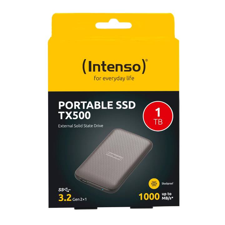 INTENSO TX500 (USB Typ-C, 1000 GB, Braun)