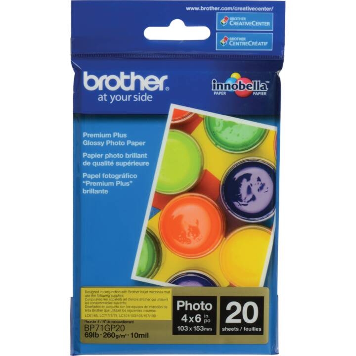 BROTHER Papier photo (20 feuille, A6, 260 g/m2)