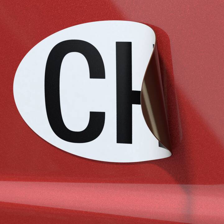 Länderkennzeichen CH (Weiss)