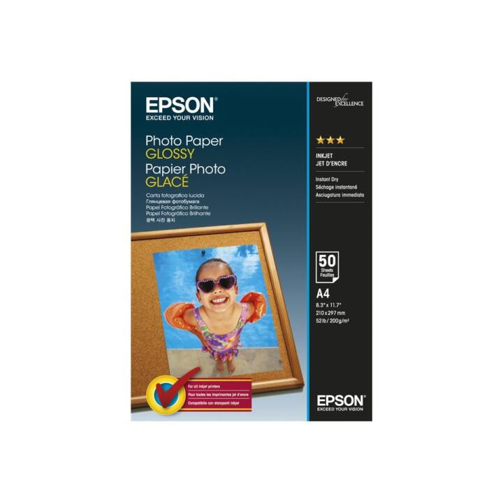 EPSON Glossy Fotopapier (50 Blatt, A4, 200 g/m2)