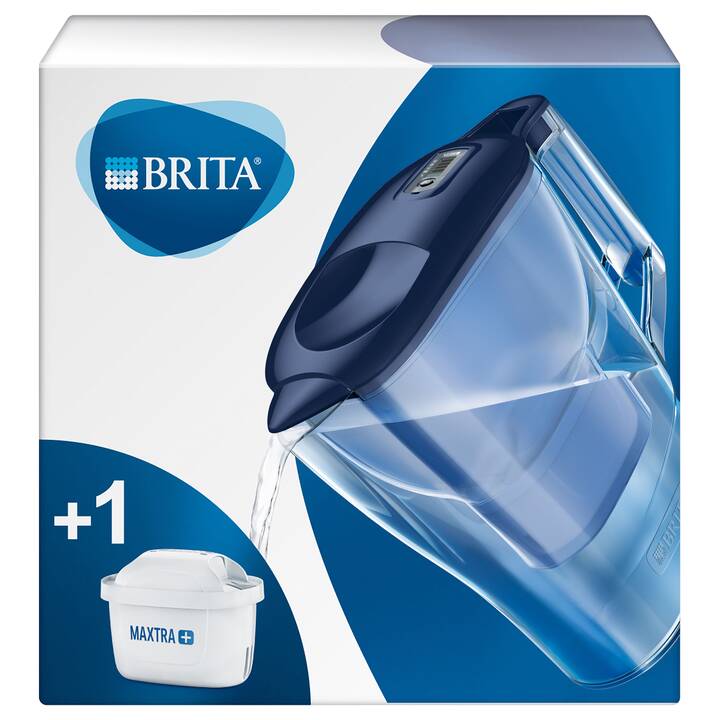 BRITA Carafe filtrante Aluna Cool (1.4 l, Transparent, Bleu)
