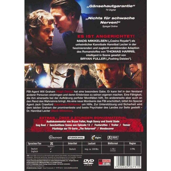 Hannibal - Staffel 1 (Uncut, 4 DVDs) Staffel 1 (DE, EN)