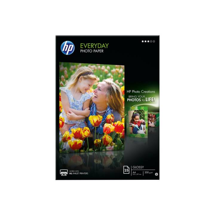 HP Everyday Carta fotografica (25 foglio, A4, 200 g/m2)
