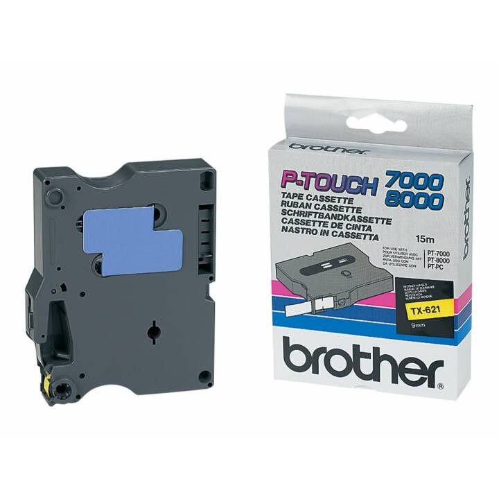 BROTHER TX-621 Nastro inchiostro (Nero / Giallo, 9 mm)