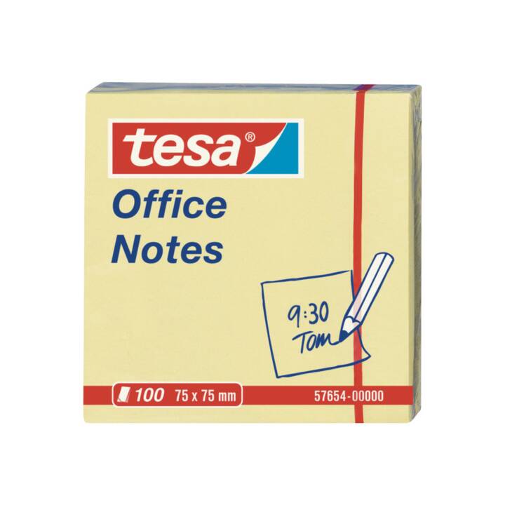 TESA Notes autocollantes (100 feuille, Jaune)