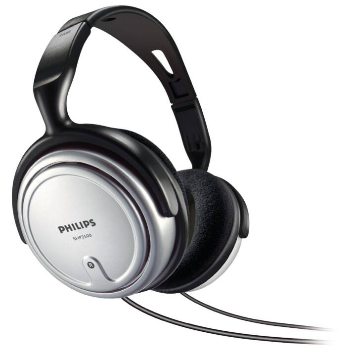 PHILIPS SHP2500 (Over-Ear, Nero, Argento)