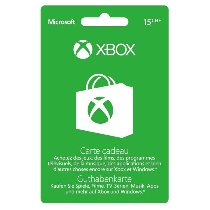 Xbox Live CHF 15 Guthaben-/Geschenkkarte (ESD, DE, FR)