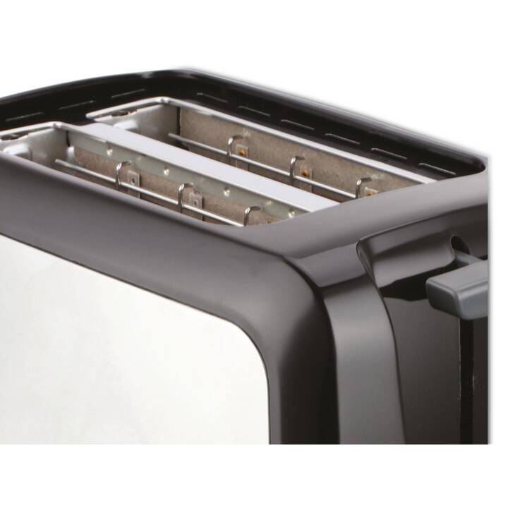 EMERIO Toaster (Noir, Acier inox)