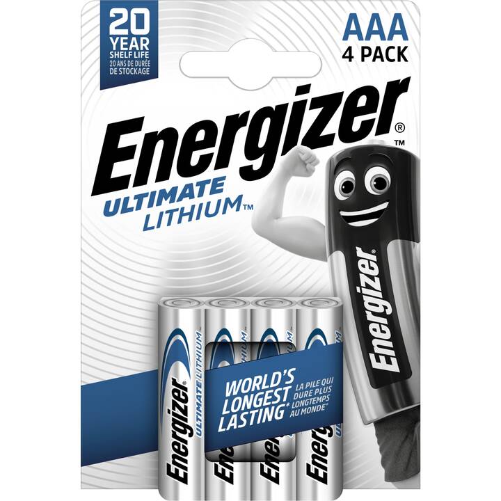 ENERGIZER Batterie (AAA / Micro / LR03, Universel, 4 pièce)