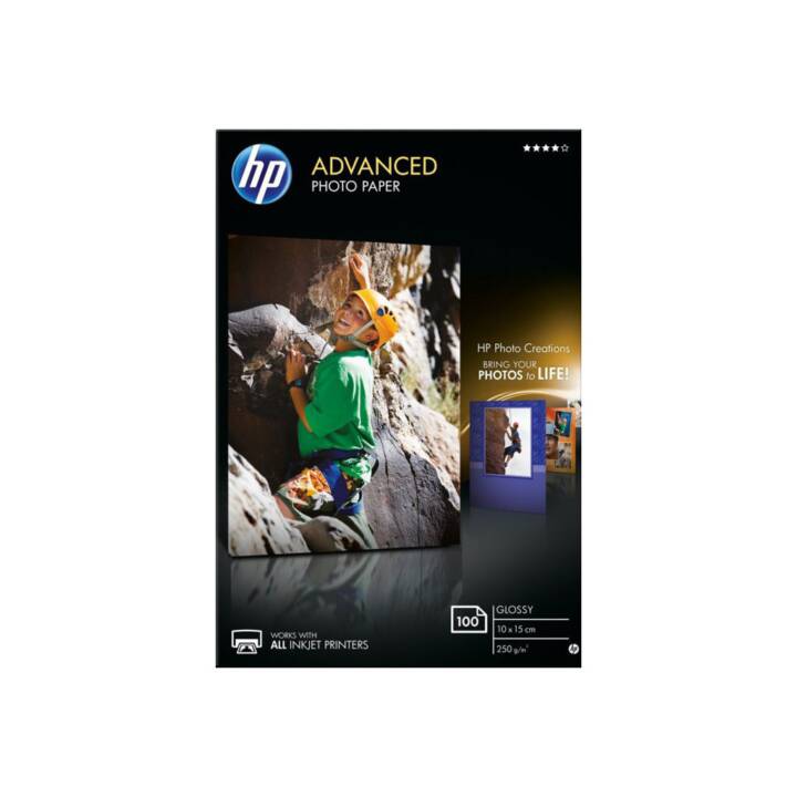 HP Advanced Glossy Fotopapier (100 Blatt, 100x150, 250 g/m2)