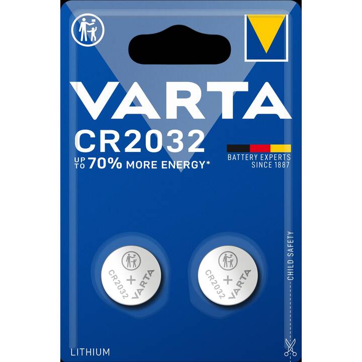 VARTA Batterie (CR2032, 2 Stück)