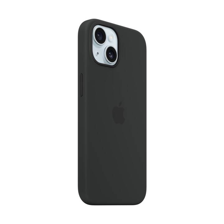 APPLE Backcover Silicone Case mit MagSafe (iPhone 15, Nero)