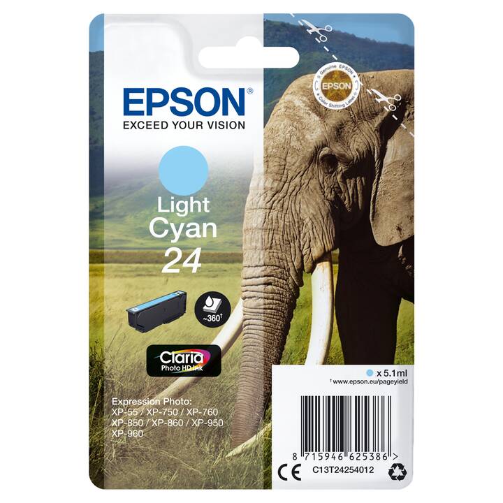 EPSON T24254012 (Light Cyan, Cyan, 1 Stück)