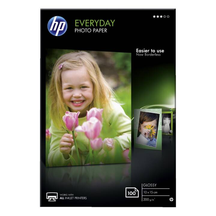 HP Everyday Papier photo (100 feuille, 10 x 15 cm, 200 g/m2)