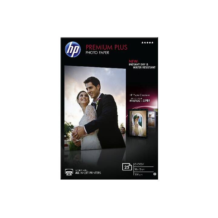HP Premium Plus Fotopapier (25 Blatt, 300 g/m2)