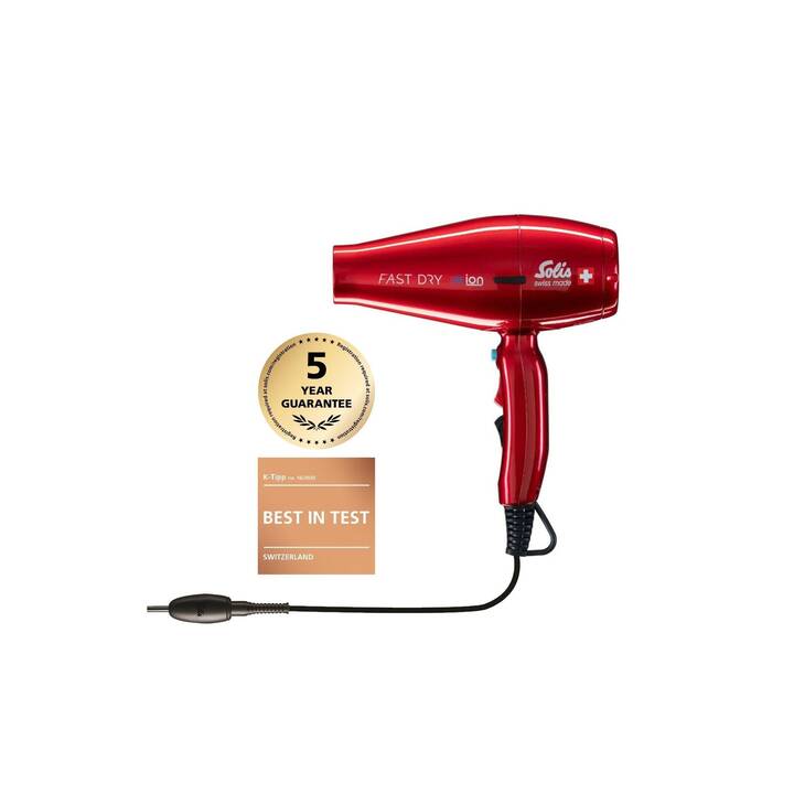 SOLIS Fast Dry 360° ionic (2200 W, Rosso)