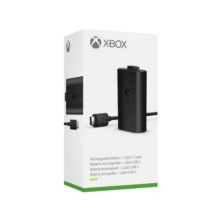 MICROSOFT Play & Charge Kit Ladestation (Microsoft Xbox Series X, Schwarz)